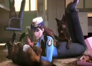 3D zoo video featuring Overwatch chick