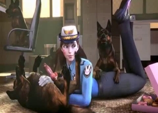3D zoo video featuring Overwatch chick