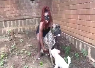 Redheaded zoophile wants big dog dick therapy