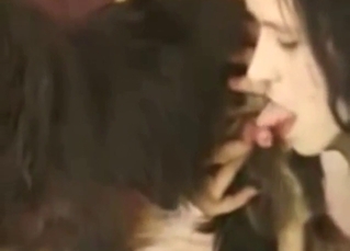 Bestiality sex with a brunette who prefers dogs