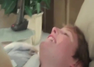 Zoophile kissing session with a slutty dog in HQ